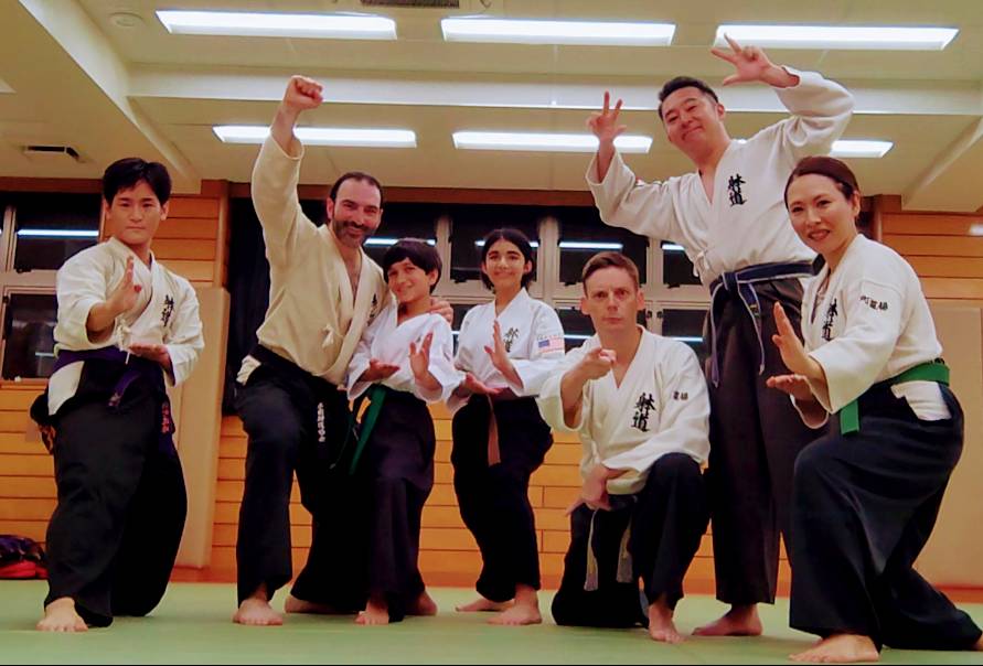 Taido students practicing in Tokyo, Japan